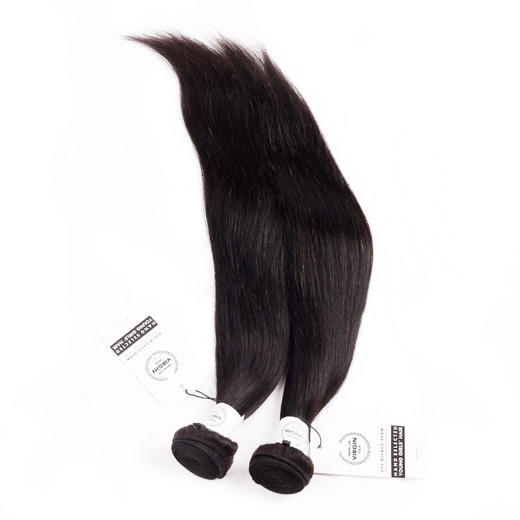 Glamorous Fashion Bubble Bulk Weft Human Real Hair Wig