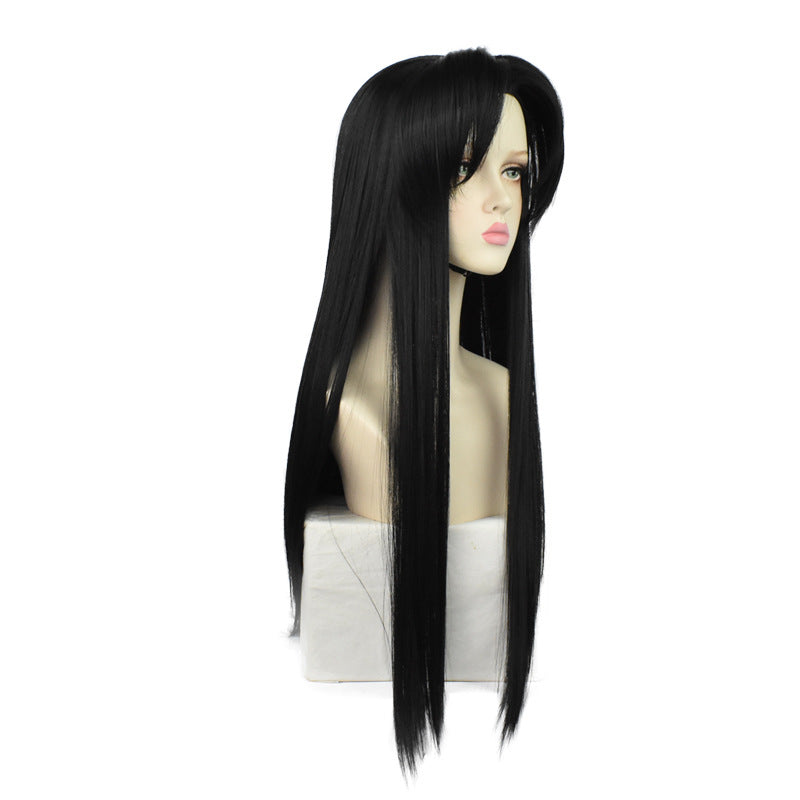Hui Fiber Black Mid-length Fluffy Long Cos Wig