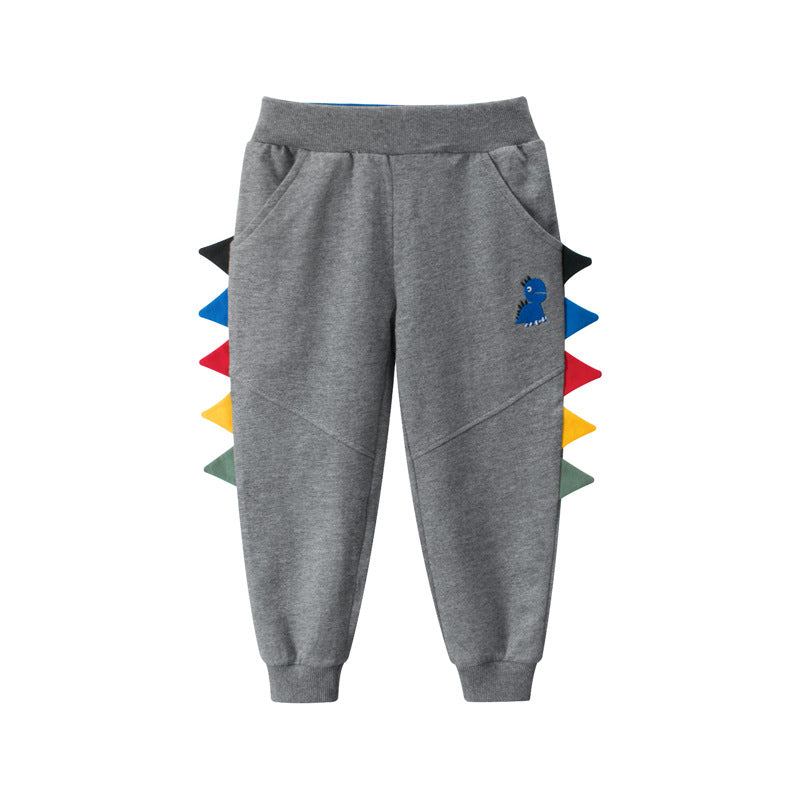 Children's Korean Style Autumn Dinosaur Cartoon Boy Sports Children's Pants