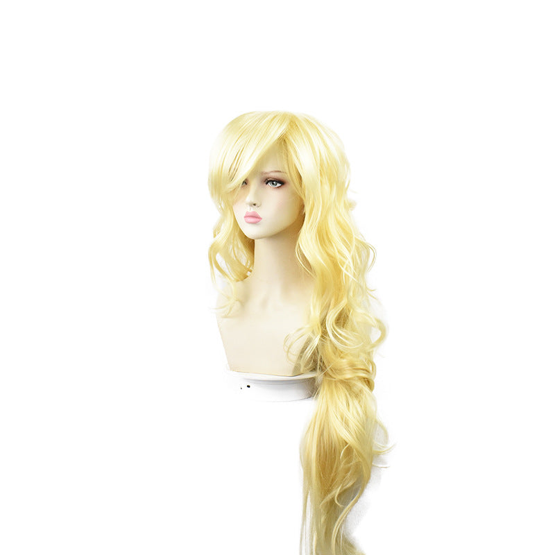 Children's Winding Two Color Gradient Long Hair Fiber Twee Ghost Moon Cos Wig
