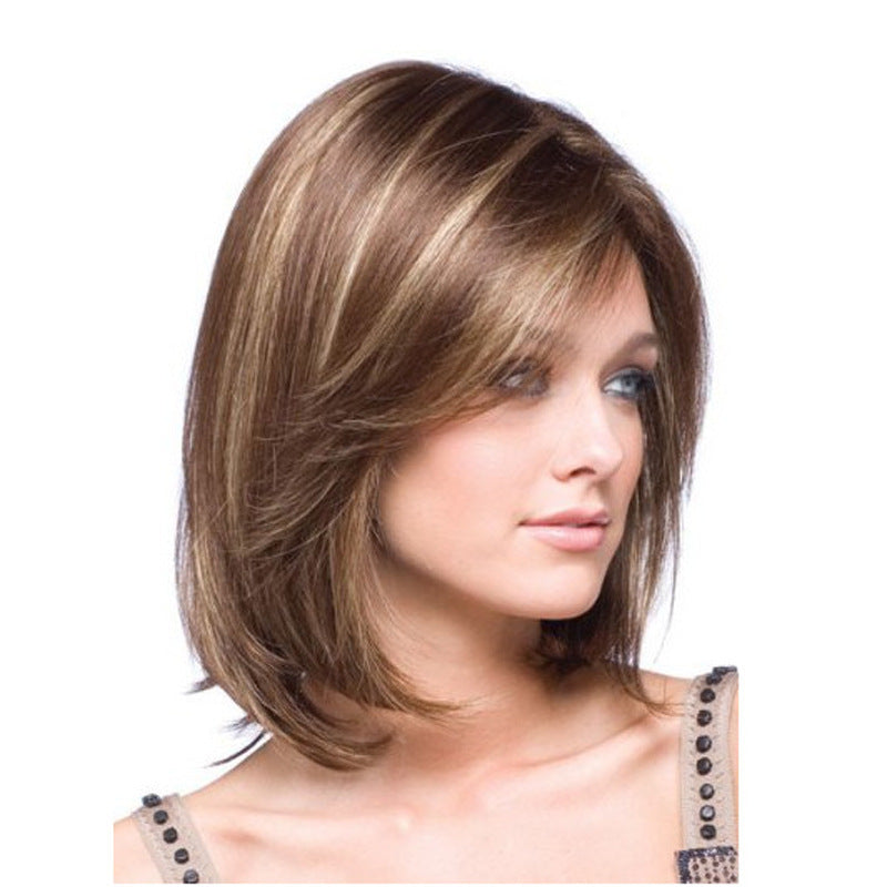 Fiber Brown Pick Golden Hair Rose Wig Long Curls