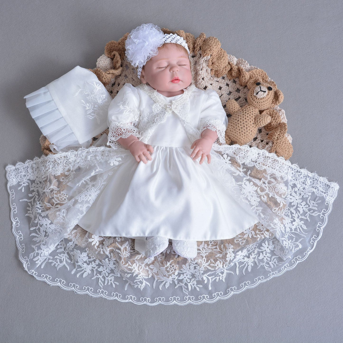 Palace Style Lace Baptism Princess Wedding Children's Dress