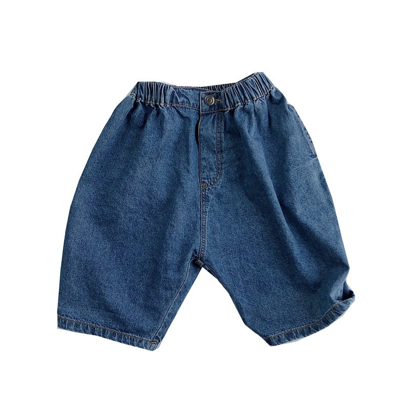 Children's Bermuda Shorts Washed Cropped Jeans For Boys Western Children's Pants