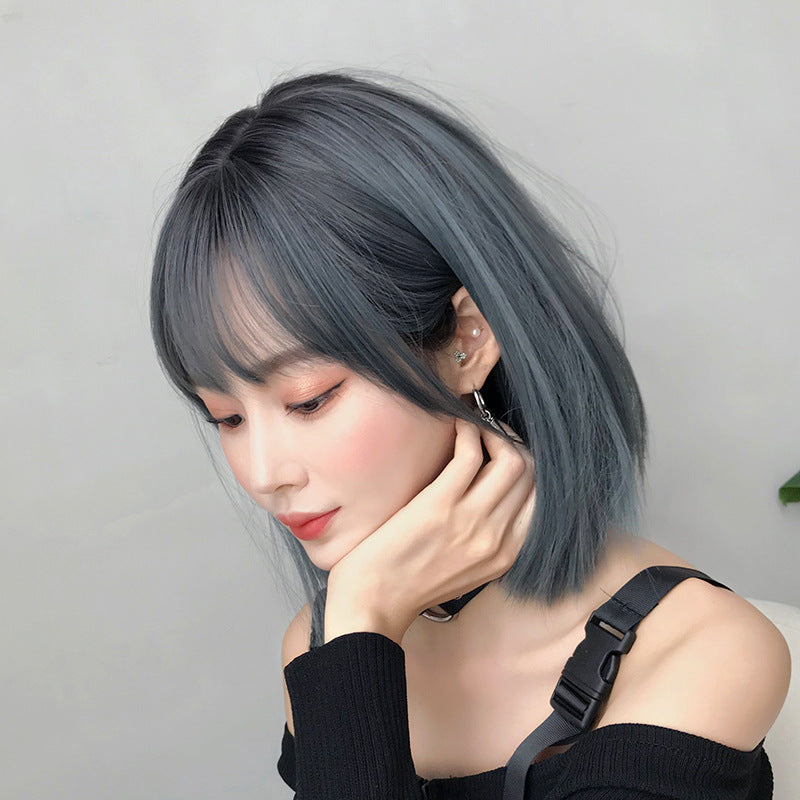 Female Style Air Bangs Headgear Fashion Wig Short Straight Hair