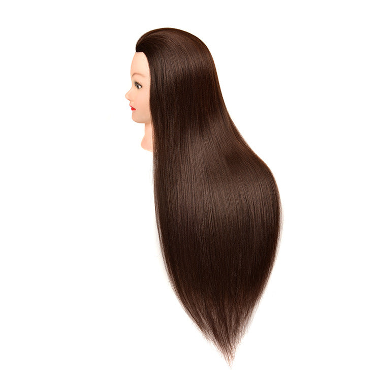 Dummy Head Mannequin Practice Braiding Updo Makeup Real Hair Wig