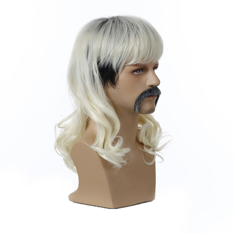 Fashion Tiger King With Earrings Moustache Cos Wig