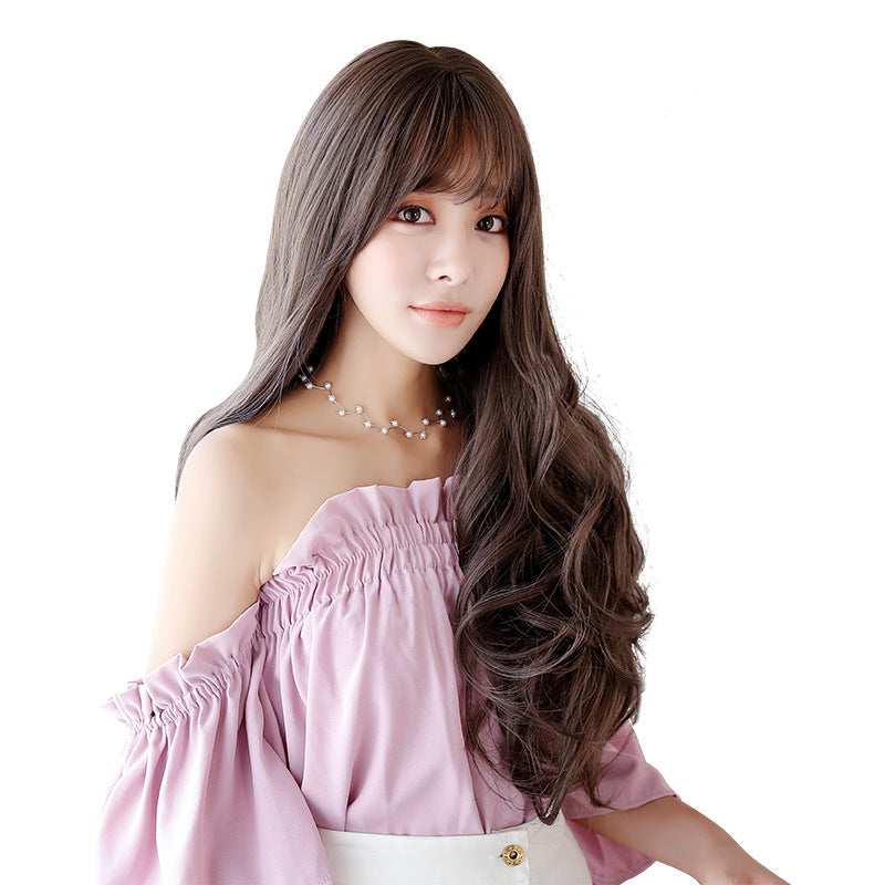 Hair Micro Curly Big Wave Fluffy Natural Realistic Chemical Fiber Wig Long Curls