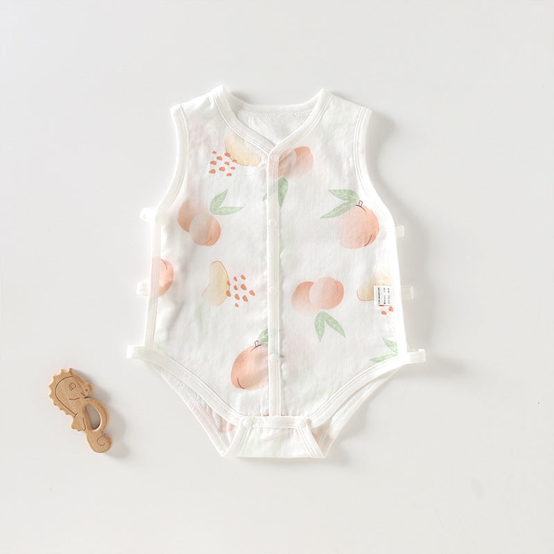 Pipa Summer Thin Bamboo Cotton Gauze Clothes Sleeveless Vest Romper Jumpsuit, Climbing Suit