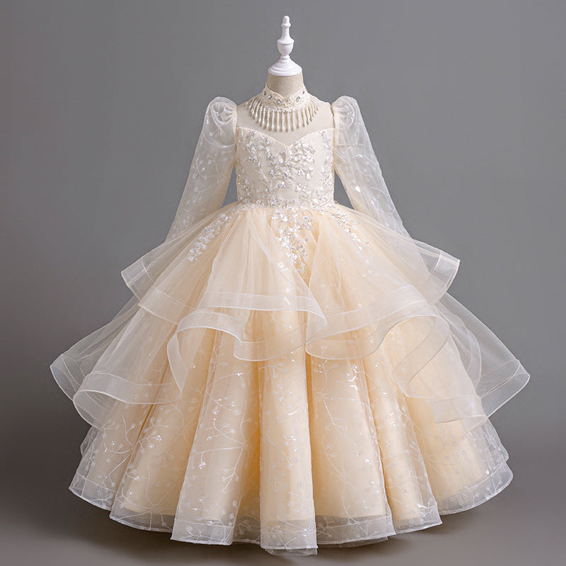 Children's Woven Fashionable Princess Pettiskirt Medium Large Children's Dress