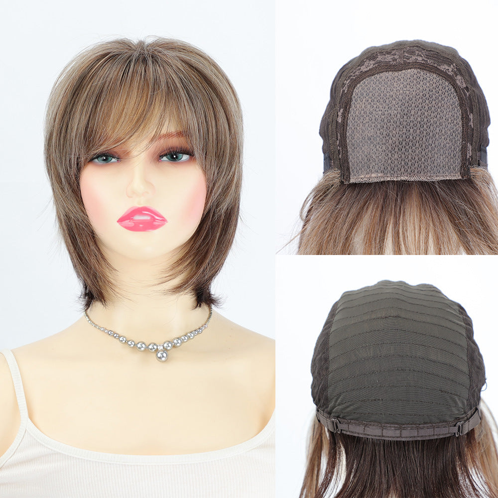 Trendy Women's Fiber Fashion Synthetic Wigs Wig Short Straight Hair