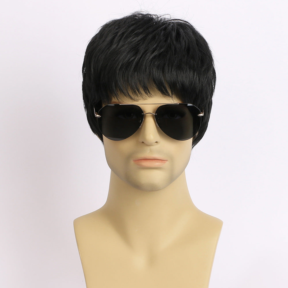 Men's Fashion High Temperature Synthetic Wigs Short Hair Men's Wig