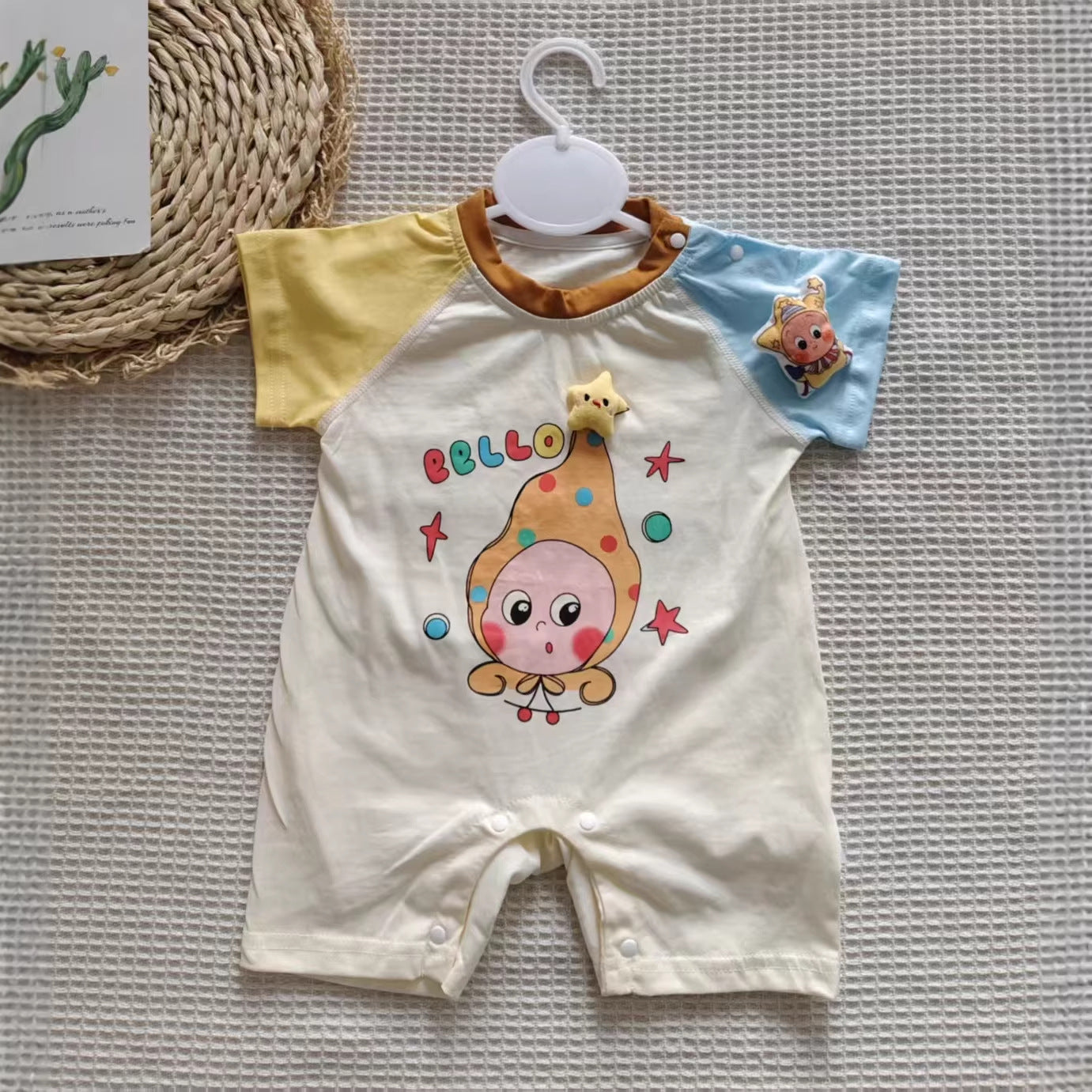 Sleeve Rompers Cartoon People Cute Super Romper Jumpsuit, Climbing Suit