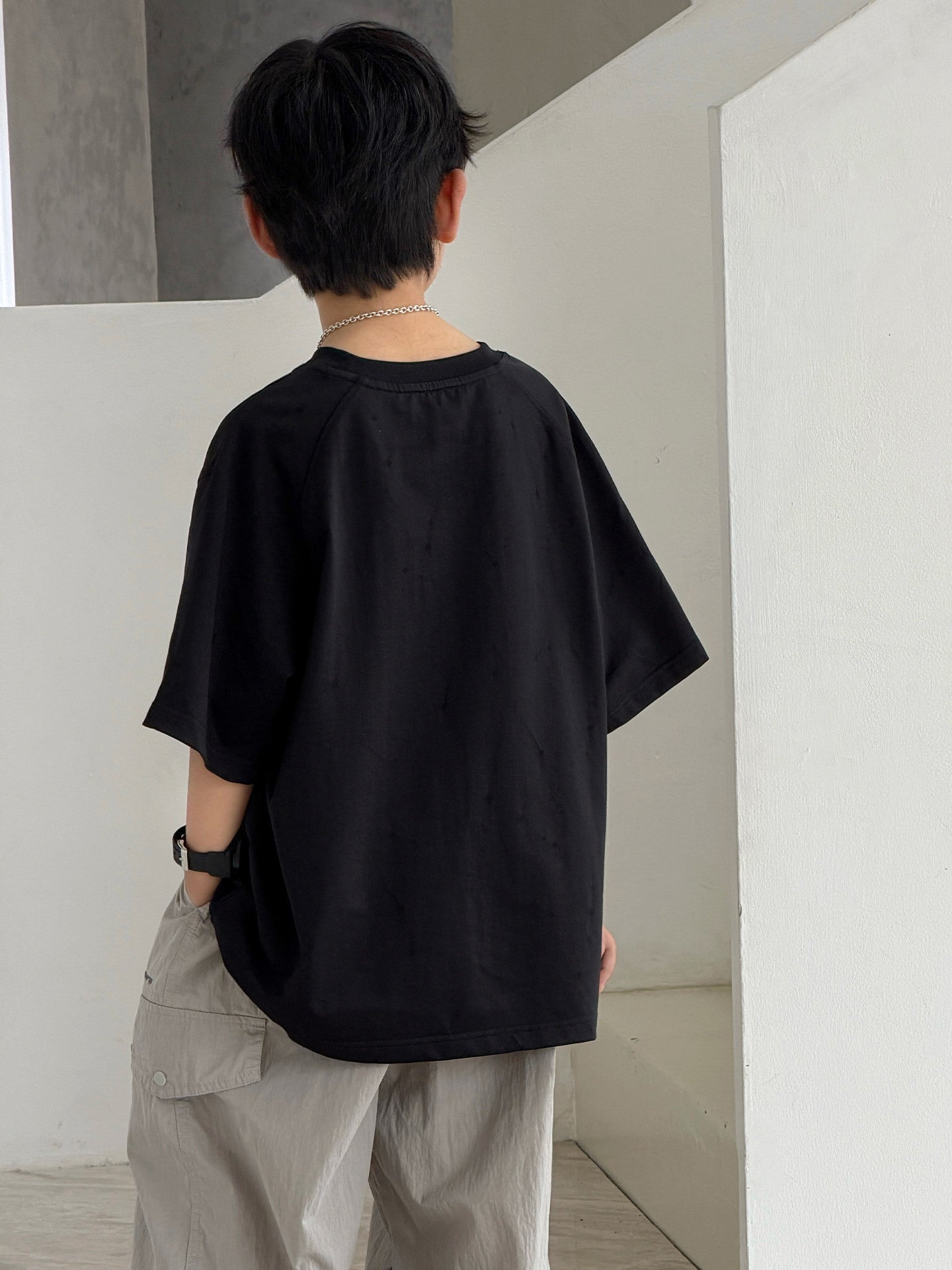 Children's Boy's Short-sleeved Summer Medium Large Shirt Children's T-shirt
