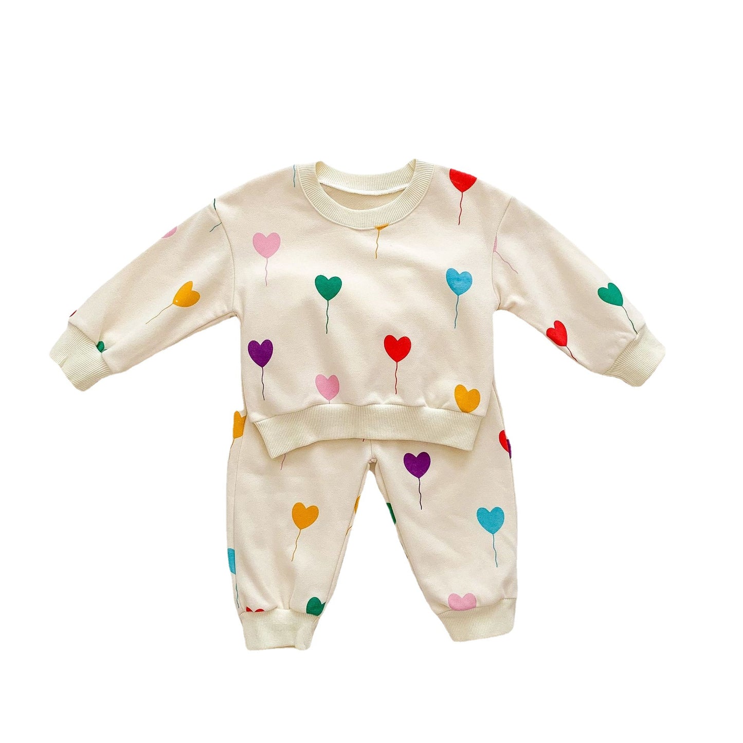 Style Infant Toddler Heart Printing Western Children's Suit