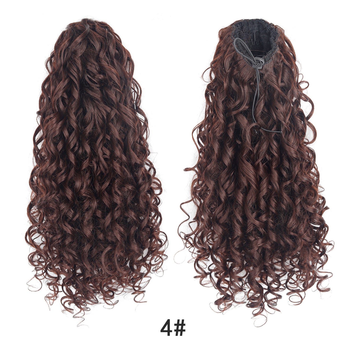 Mid-length Curly Hair Spring Roll Roman Retro Wig Ponytail