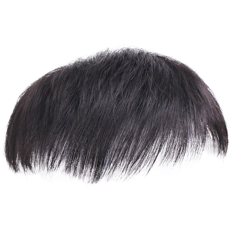 Men's Hairpiece Real Bald Replacement Hand Woven Biological Men's Wig