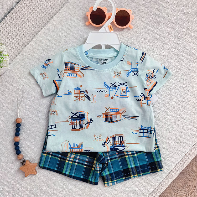 Short-sleeved Shorts Lace Summer Fashion Clothes Children's Suit