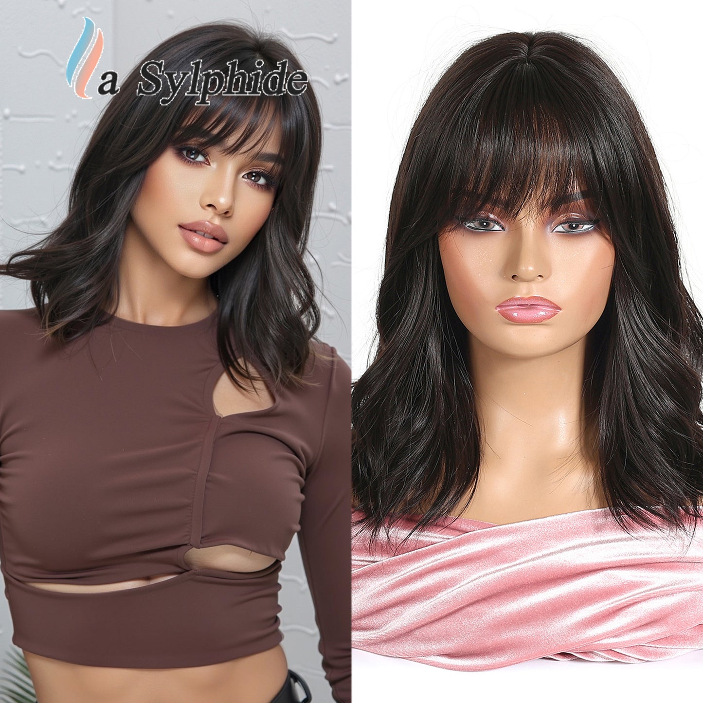 Seamless Artificial Outer Roll Full Top Mid-length Wig Short Curly Hair