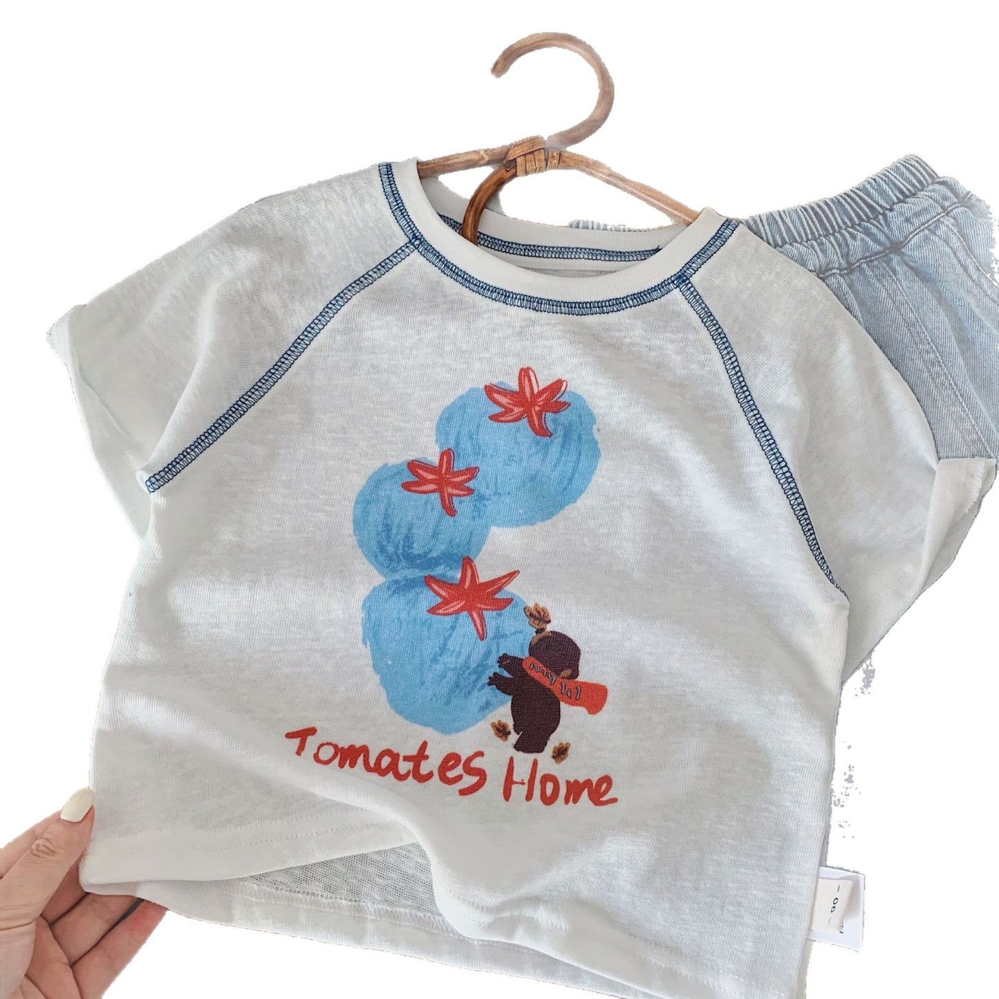 Children's Short-sleeved Summer Cartoon Printed Pullover Class Children's T-shirt