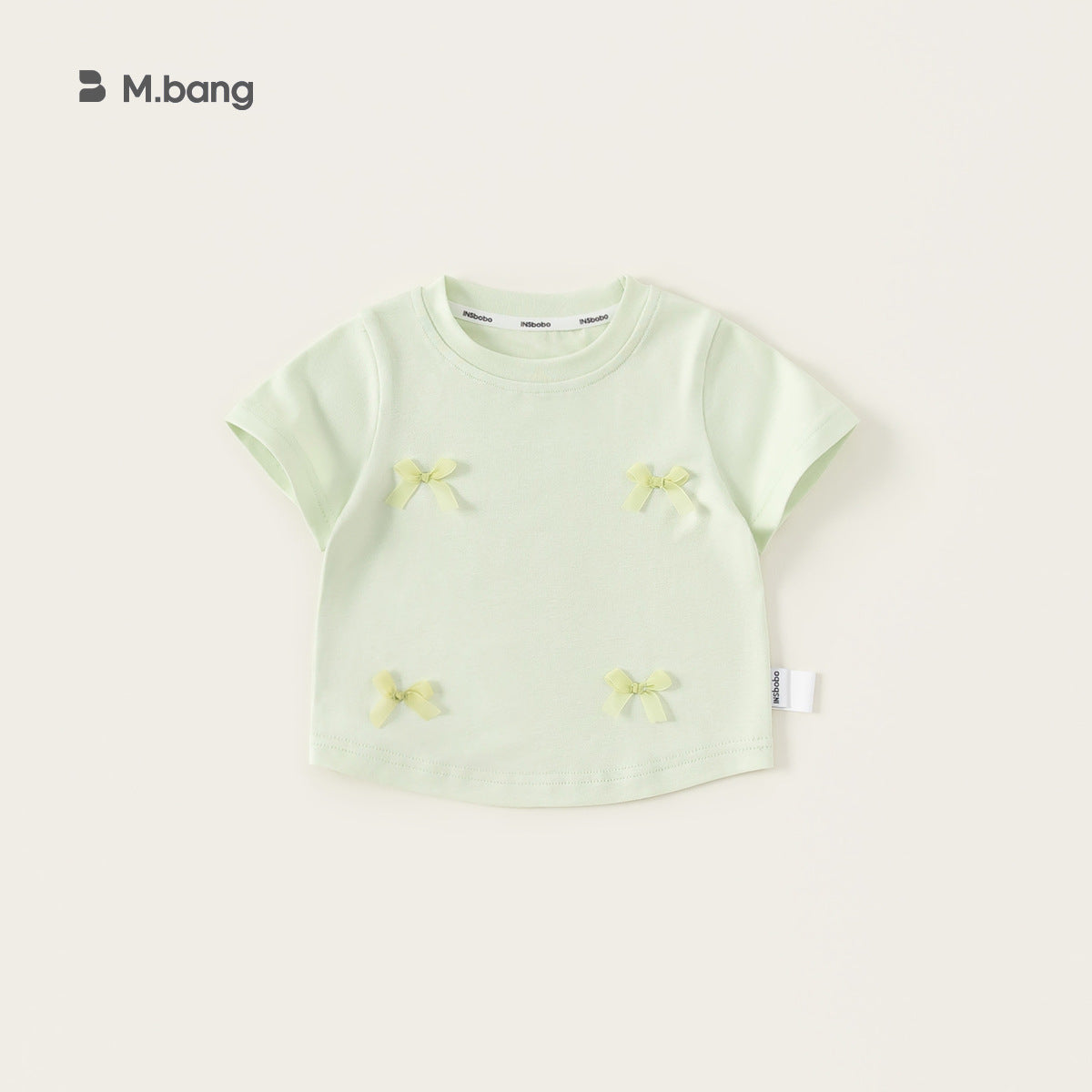 Children's Summer Bow Round Neck Top Comfortable Children's T-shirt