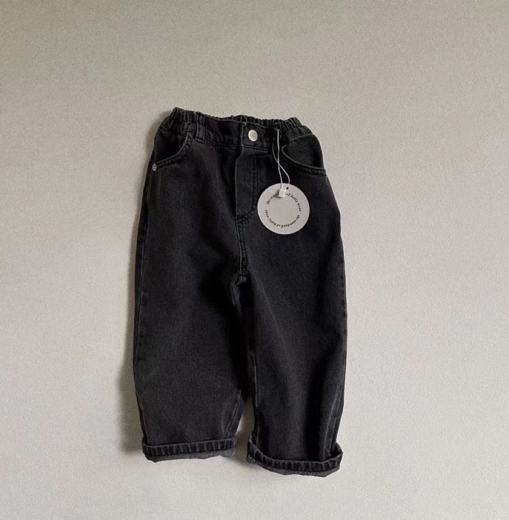 Women's & Men's Band Elastic Solid Color Versatile Casual Children's Pants