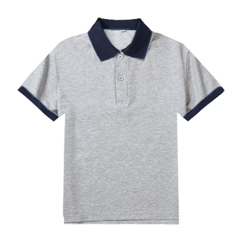 Women's & Men's Uniform Summer Short Shirt Cotton College Children's T-shirt
