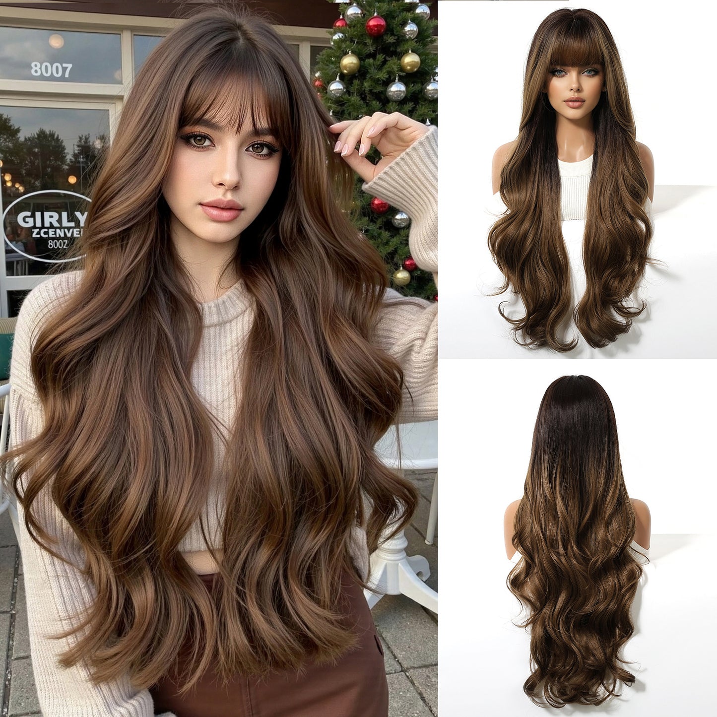 Women's Hair Temperament Fluffy Large Volume Sheath Everyday Fashion Wig Long Curls