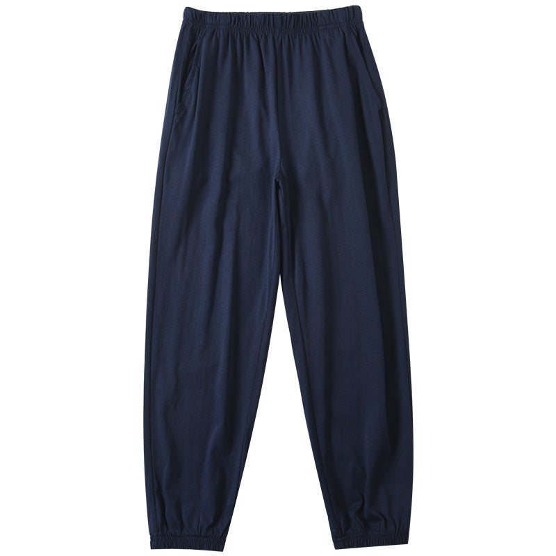 Children's Ice Silk School Uniform Navy Blue Primary Boys Dark Summer Children's Pants
