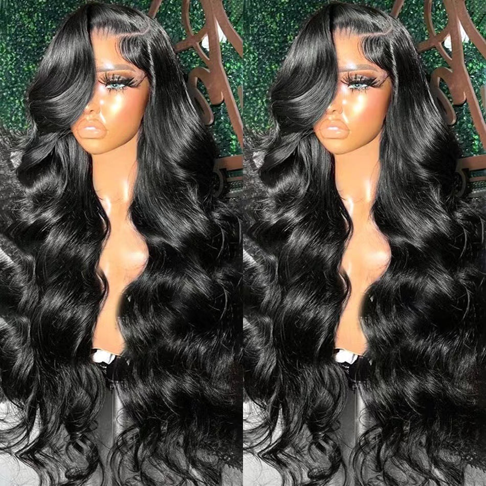 Women's African Small Curly Hair Front Lace Wig Long Curls