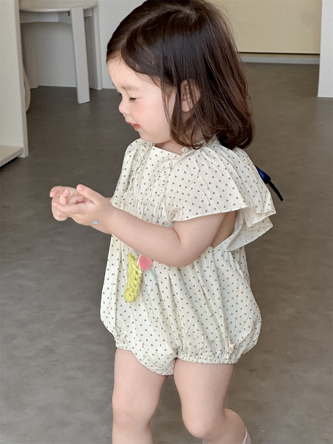 Children's Flower Jumpsuit Summer Clothes Thin Korean Style Clothing Jumpsuit, Climbing Suit