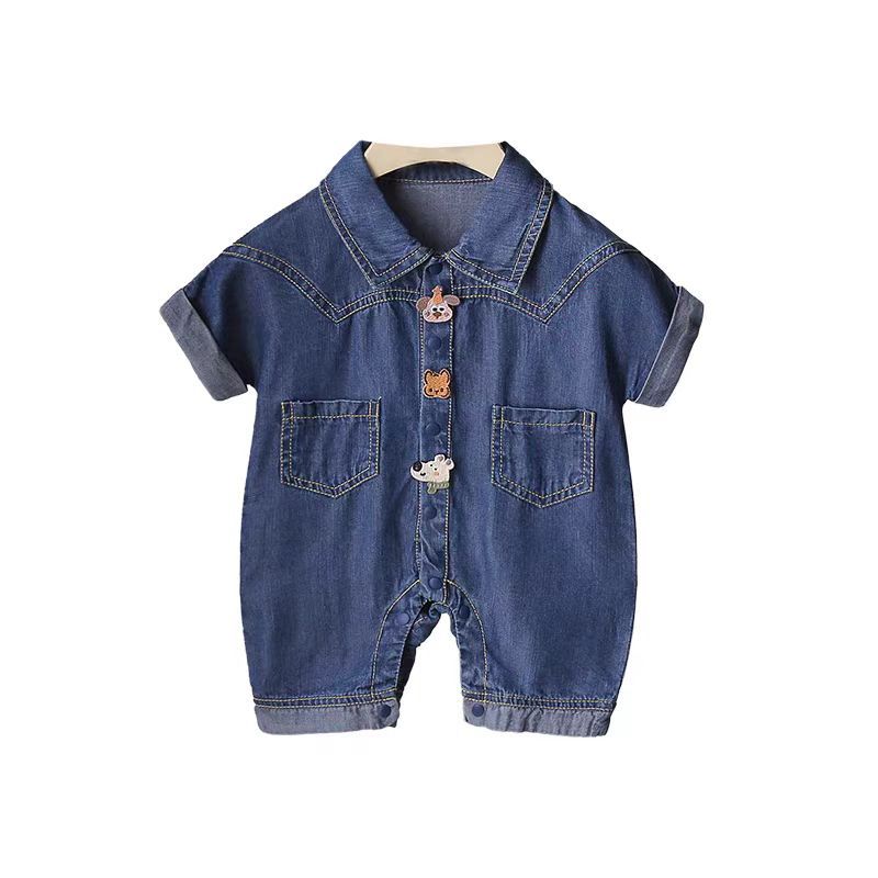 Clothes Summer Handsome Boy Denim Jumpsuit Super Jumpsuit, Climbing Suit
