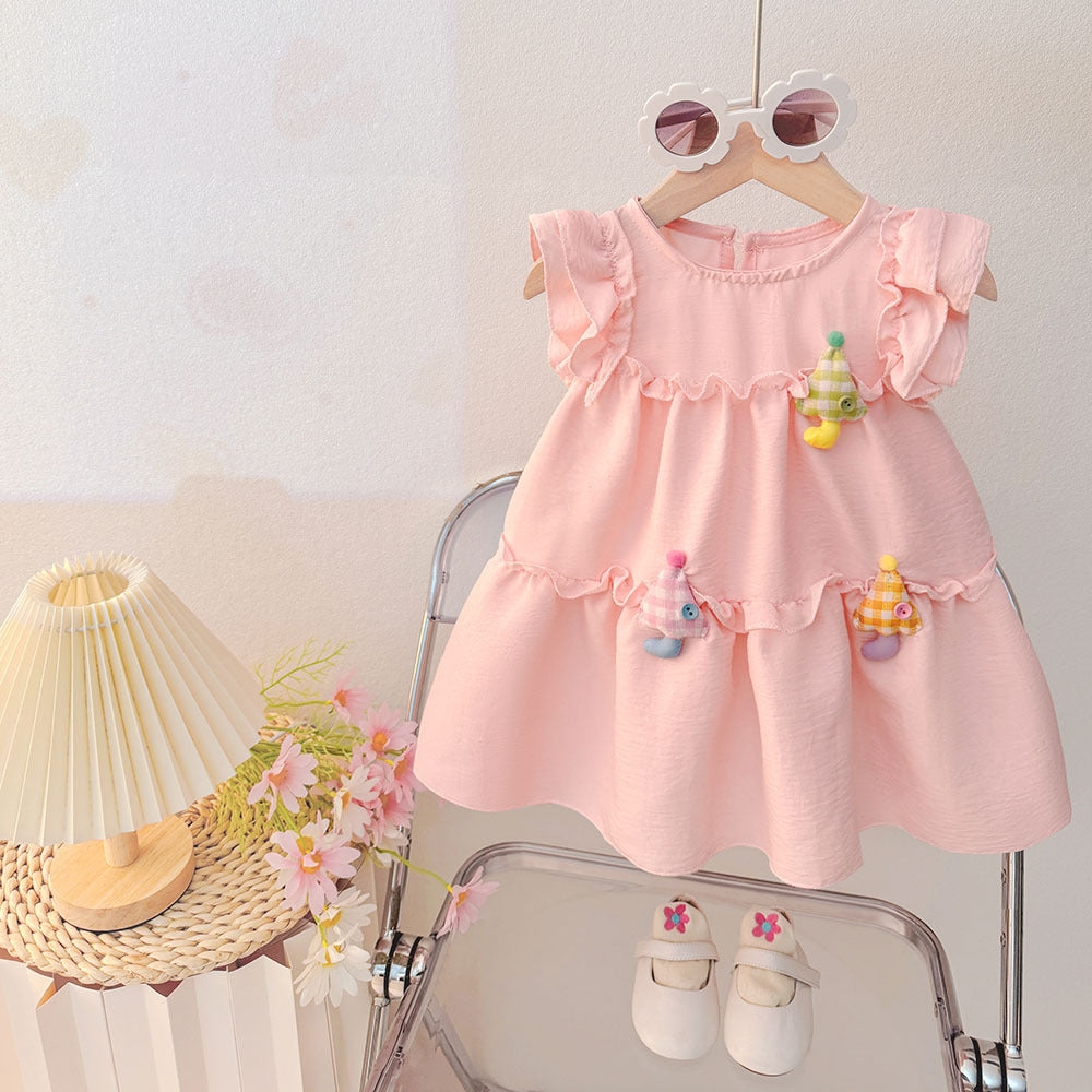 Children's Broadcast Supply Sweet Summer Clothes Western Style Children's Dress