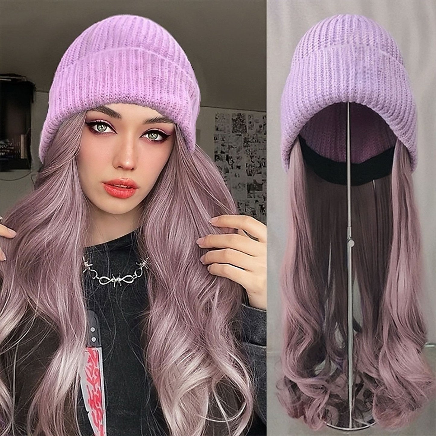 Water Ripple Multiple Colors Curly Hair Suitable Wig Long Curls