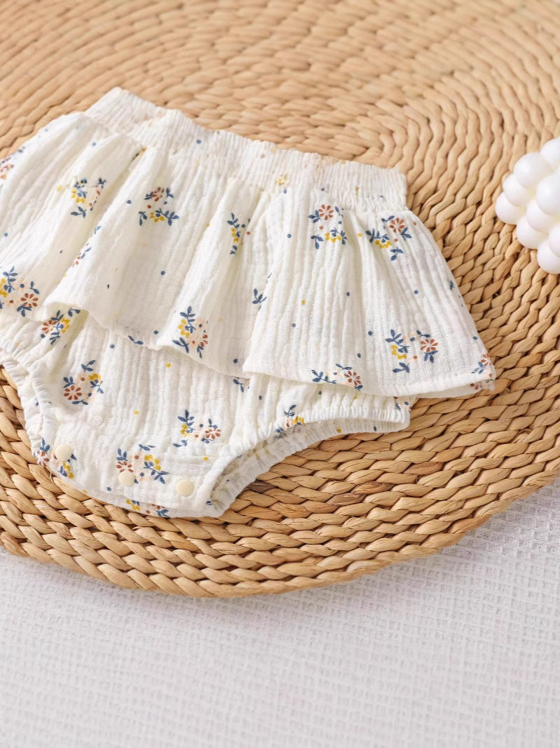 Summer Romper Sweet Floral Sling Sleeveless Cute Triangle Rompers Free Jumpsuit, Climbing Suit