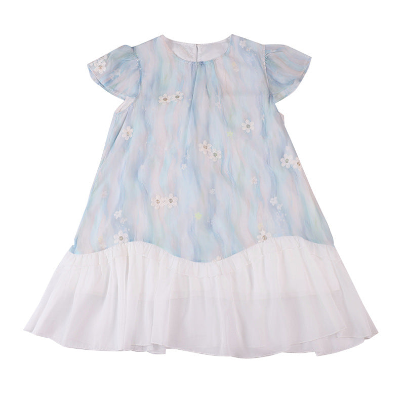 Children's Summer Thin Medium Big Large Size Loose Princess Children's Dress