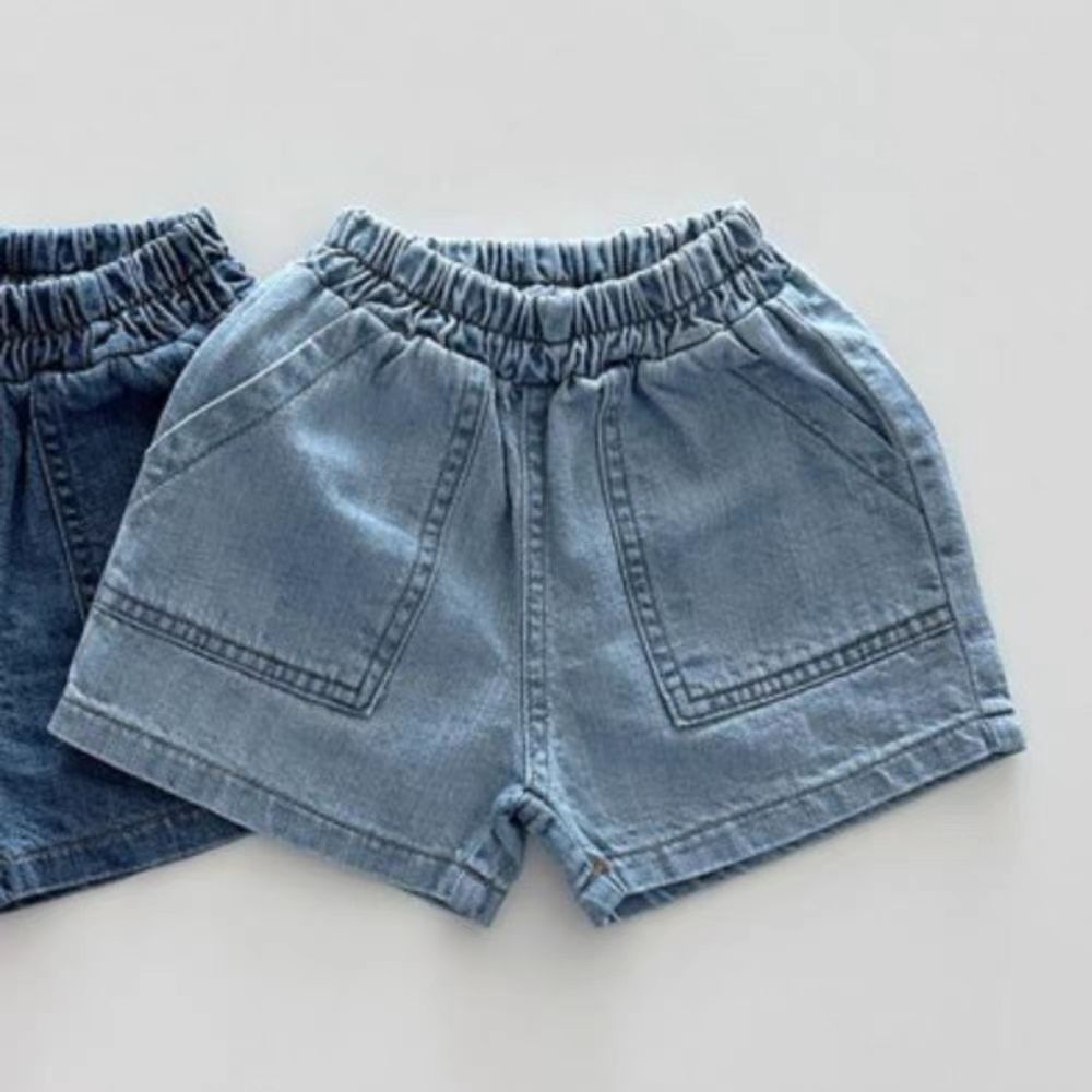 Women's & Men's Korean Style Denim Hot Breathable Refreshing Shorts Versatile Fashion Large Children's Pants