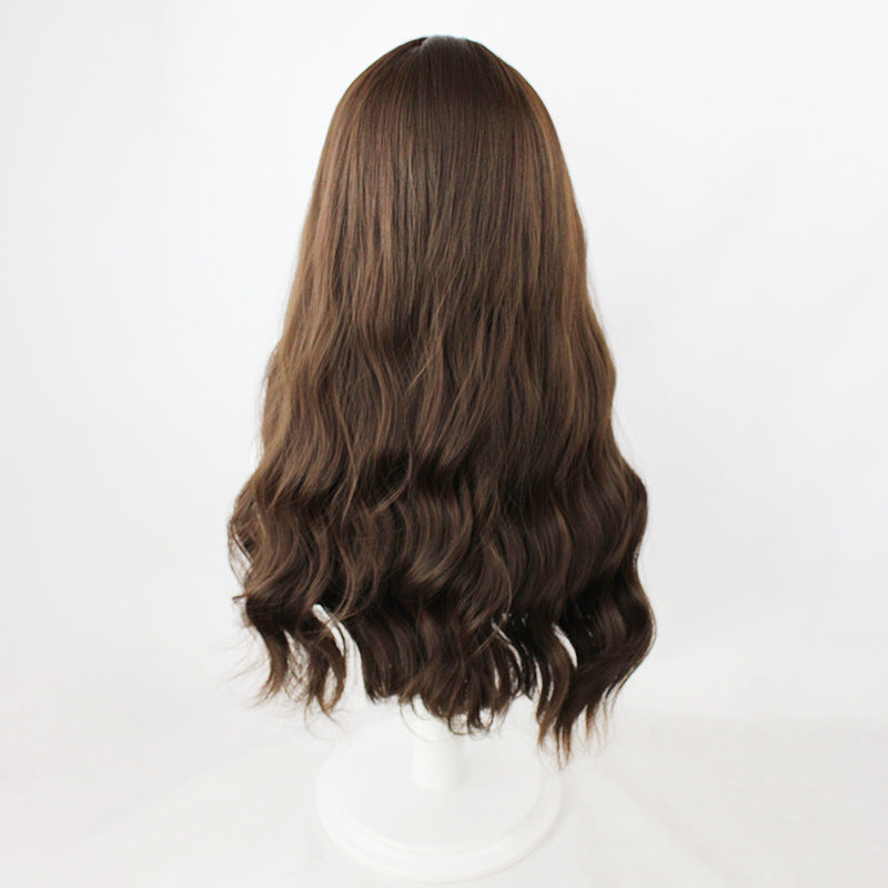 Magic Protonic Hermione Granger Fiber Air Bangs Scalp Long Curly Cos Wig