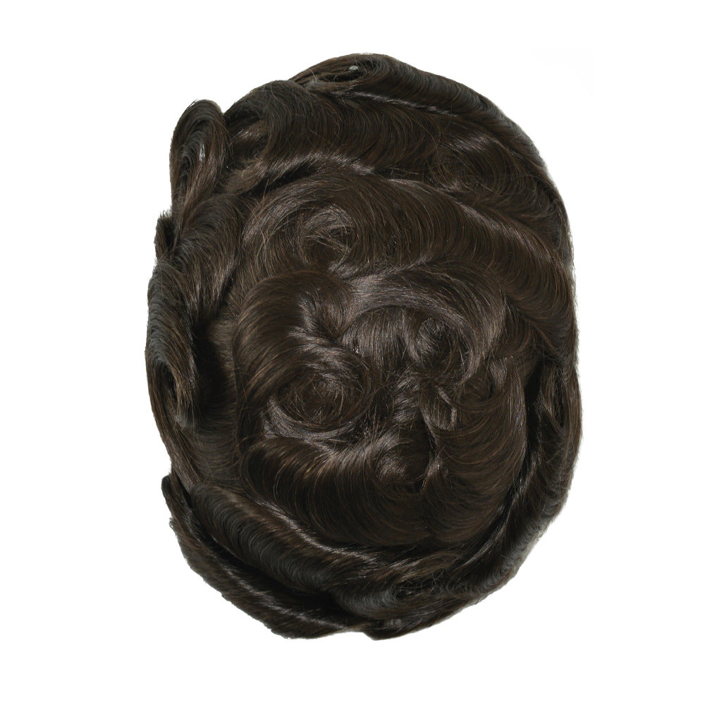 Men's Human Wigs Hair Piece Strong Breathable Men's Wig