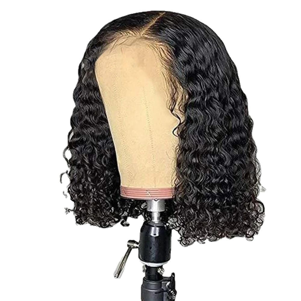 Frontal Water Wave Bob Density Human Real Hair Wig