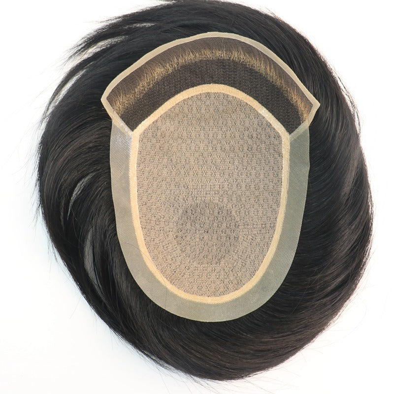 Men's Invisible Seamless Hairline Floating Buckle Lace Men's Wig