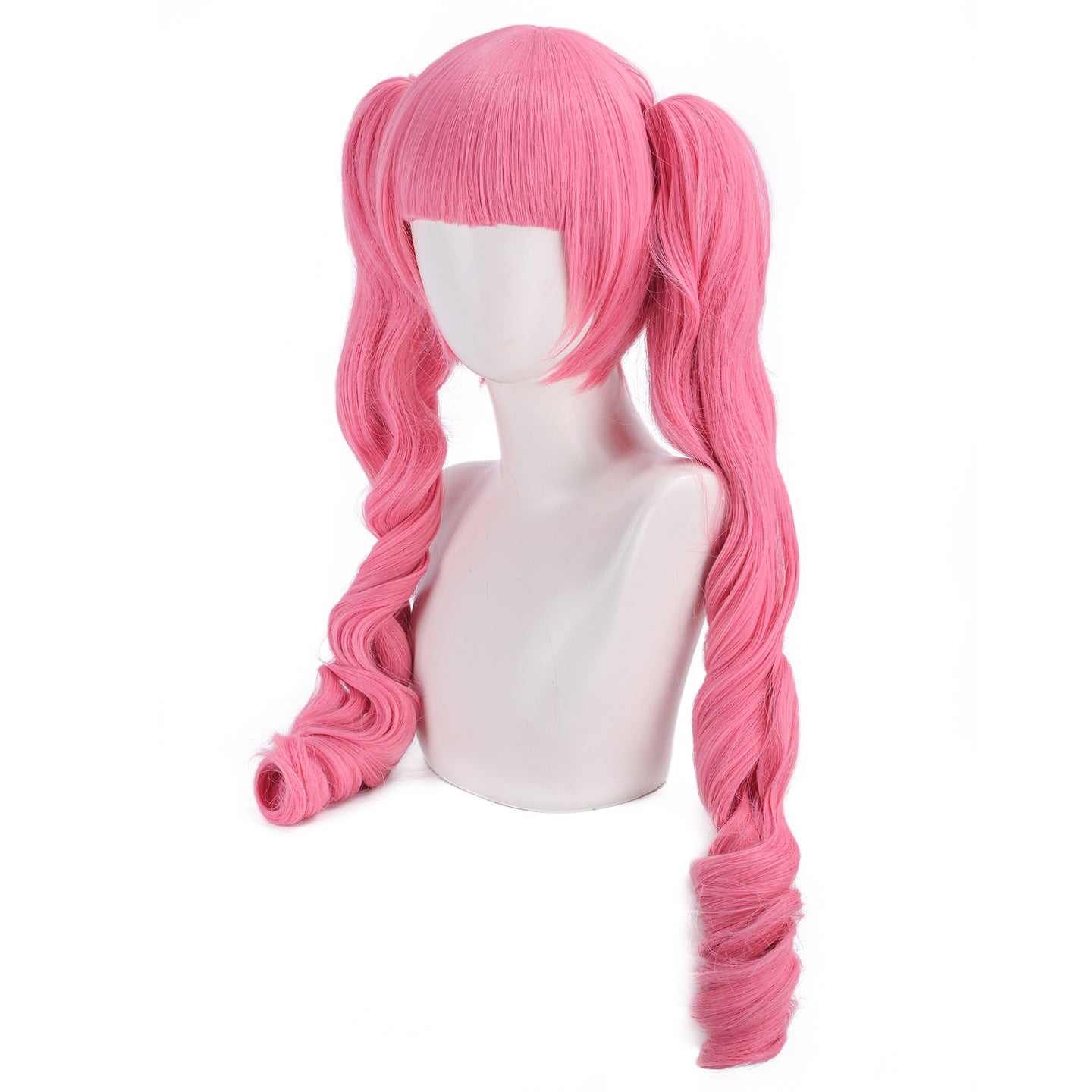 Piece Ghost Princess Pink Double Curl Cos Wig