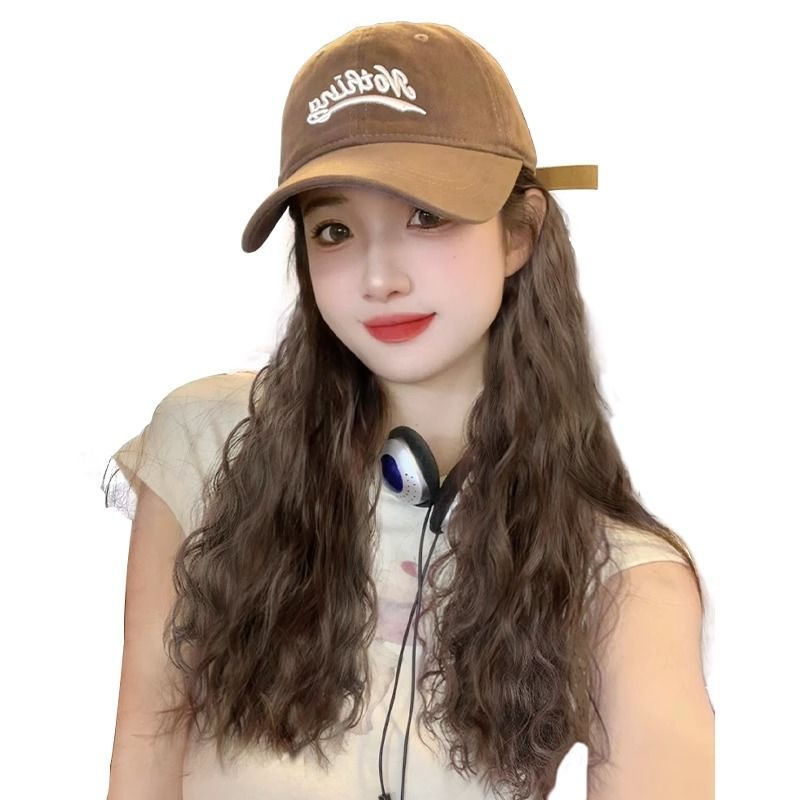 Artificial Hair Fashion Lazy Small Brim Wig Long Curls