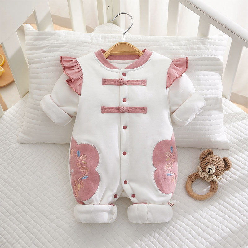 Flower Quilted Born Clothes Class Jumpsuit Jumpsuit, Climbing Suit