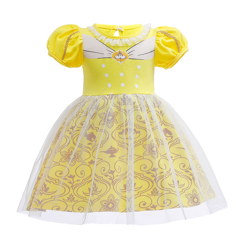 Sleeveless One-piece Western Style Lace Skirt Children's Dress