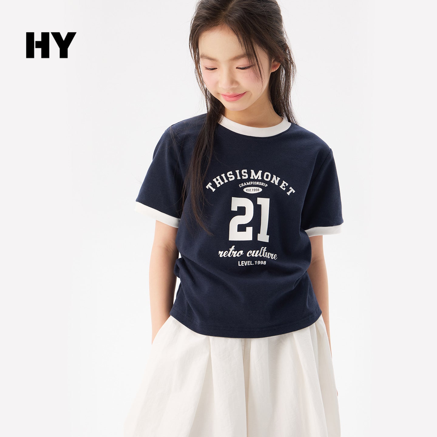 Children's Summer Short-sleeved Letter Printing Loose Tops Children's T-shirt