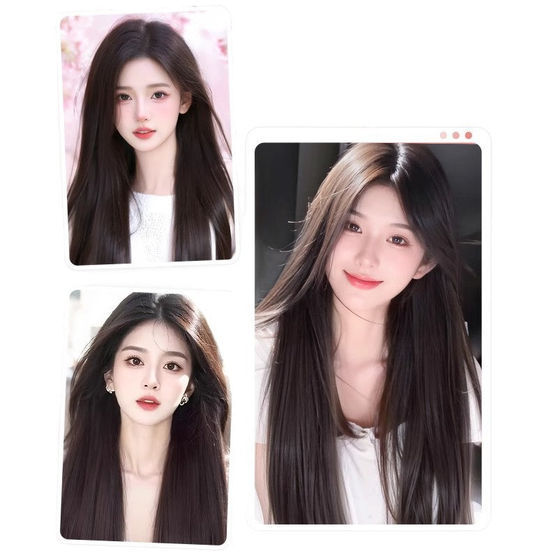 Natural Fluffy All Real Hair Forehead Lace Invisible Full Top Wig