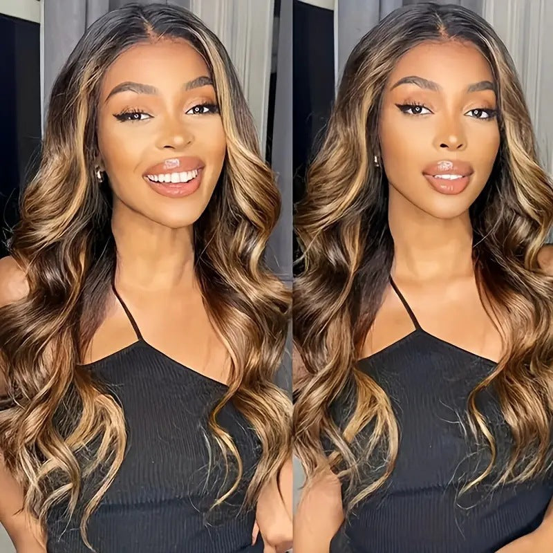 Women's Front Lace Mid-length Curly Hair Big Wig Long Curls
