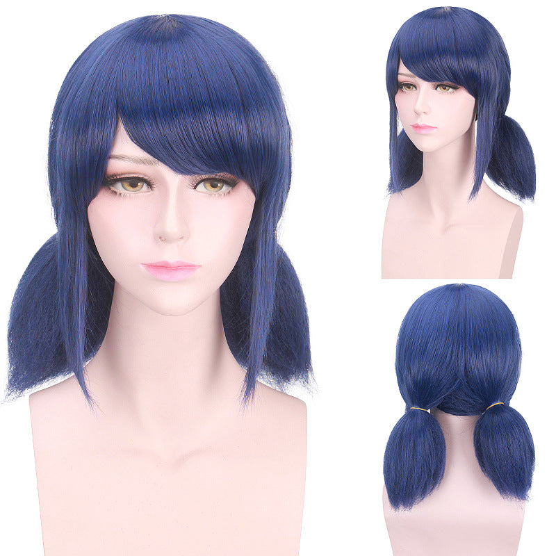 Lord Ladybug Black Cat Dark Blue Cos Wig
