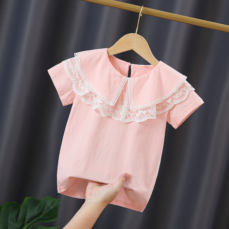 Children's Cotton Middle Big Summer Half Sleeve Children's T-shirt