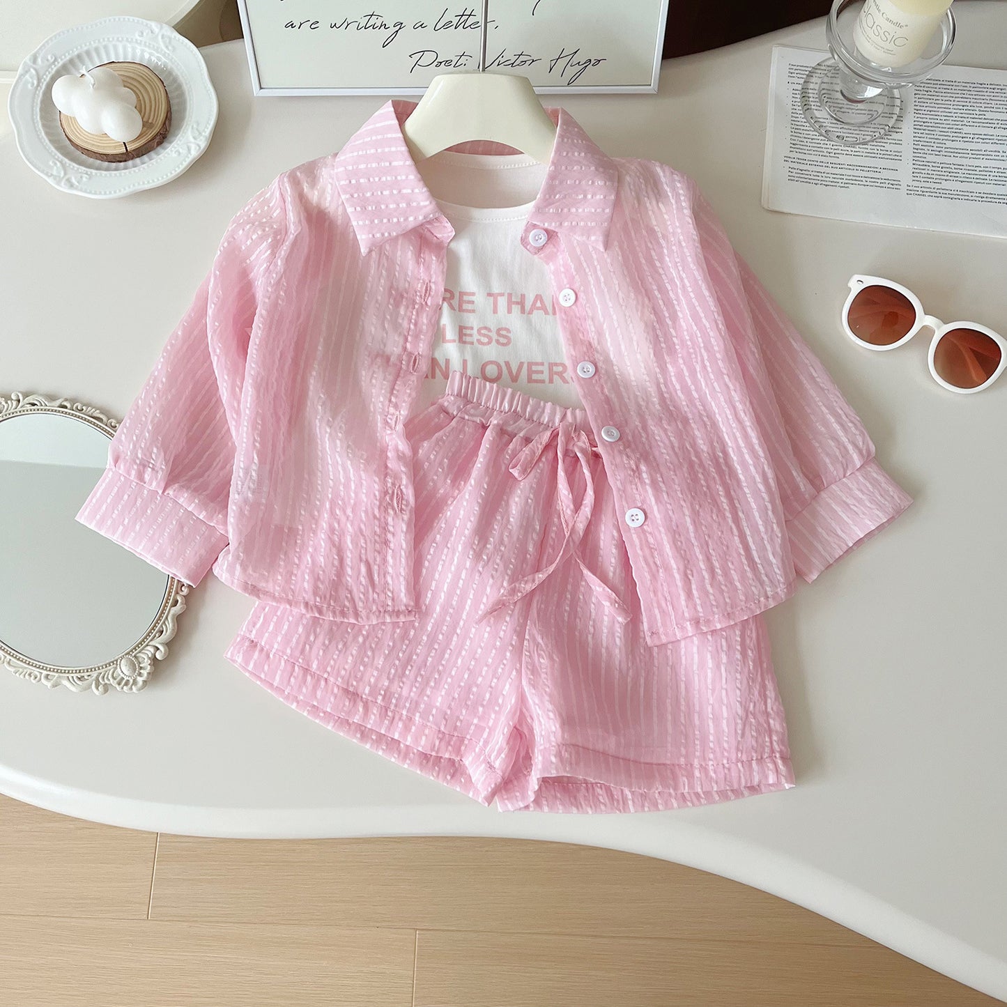 Korean Style Clothing Long Sleeve Shorts Children's Suit